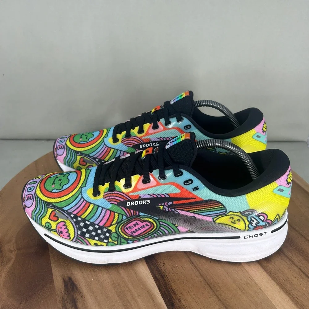 Brooks x Wednesday Holmes Ghost 15 Pride Run Together Mens Running Shoes 10.5 D